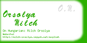 orsolya milch business card